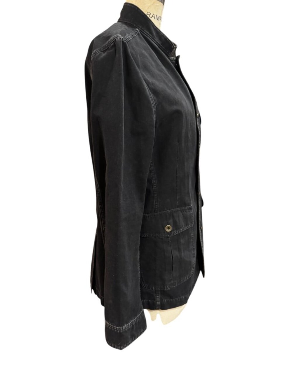 rag & bone Black Cotton Utility Chore Coat Jacket Size 40 - Picture 5 of 6